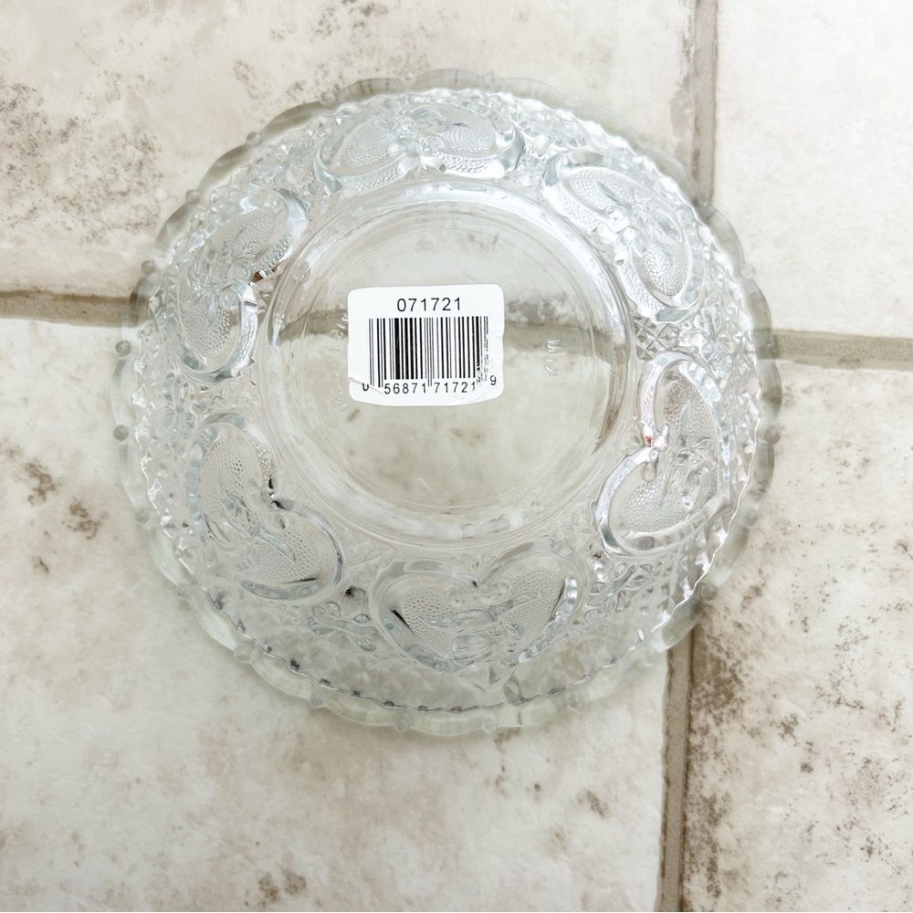 Vintage Cottage-Core Clear Glass Candy Dish, 2 pieces Bundle and Save - Picture 3 of 5